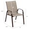 Costway 2PCS Patio Chairs Deck Yard W/Armrest Brown/Beige/Gray